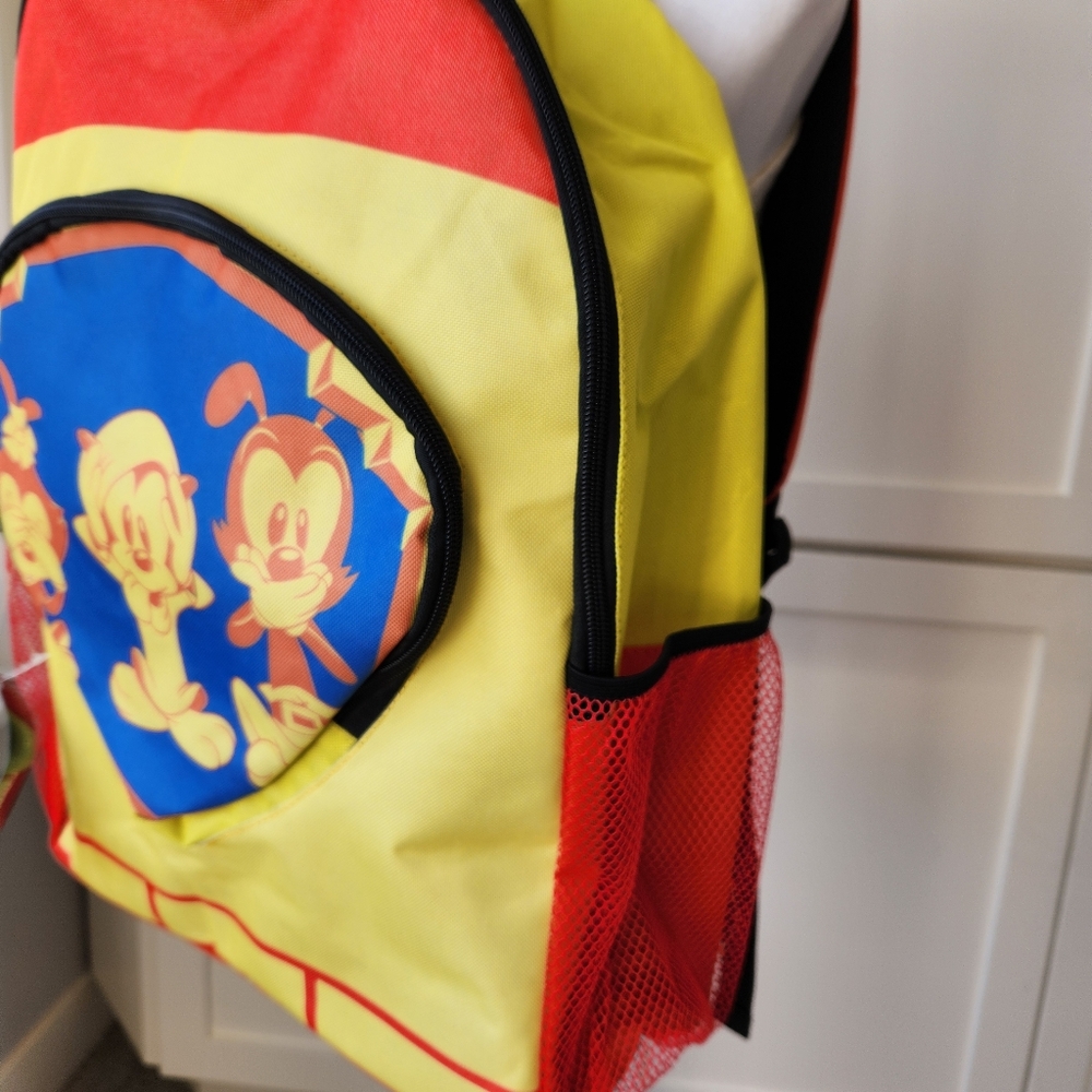 NEW Animaniacs Backpack Bag Orange Yellow Bright Colorblock WB Lootcrate Retro - Picture 6 of 11